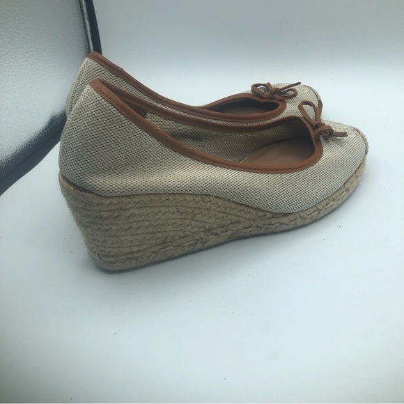 COACH DARCELLE Natural Canvas Espadrilles Designer Shoes Ballet Flats 8 - Picture 2 of 9